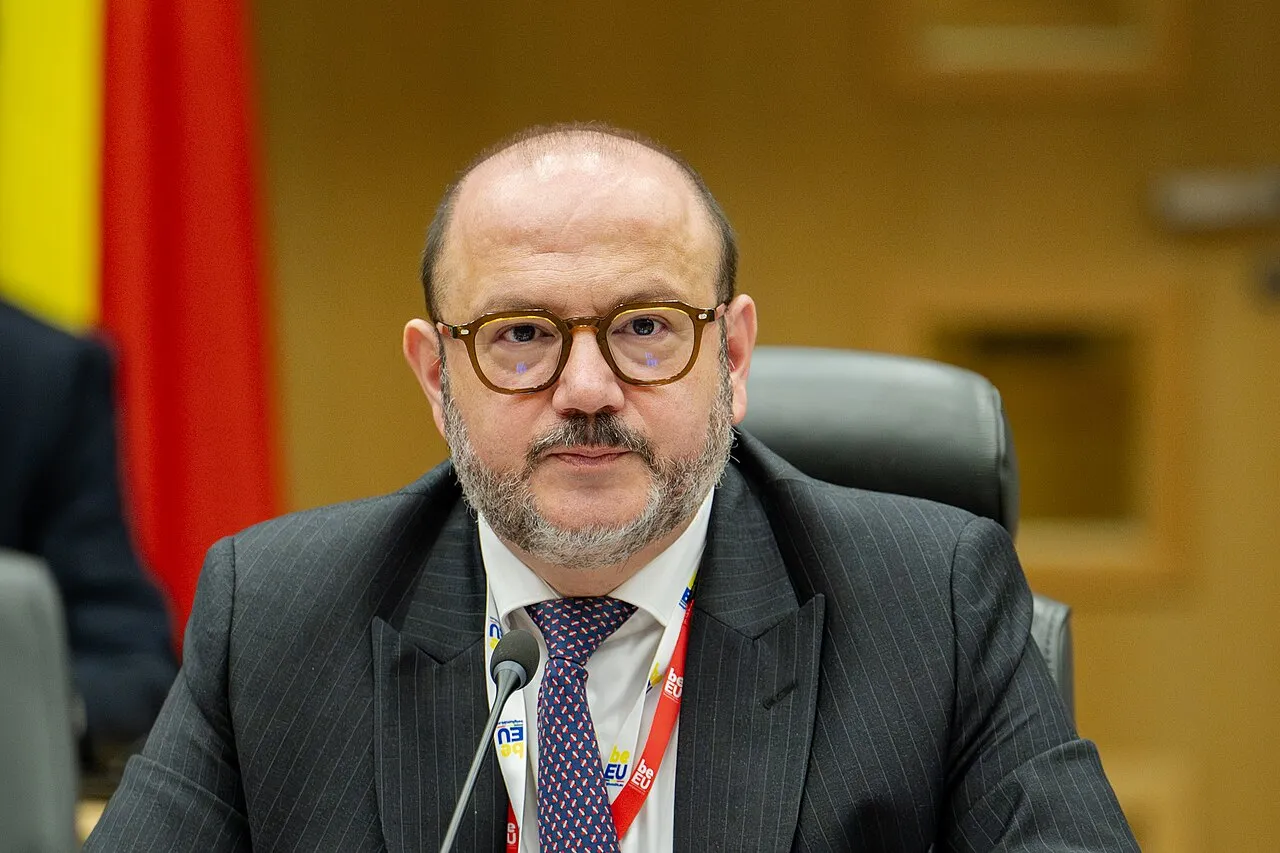 Bernard Quintin tijdens een Europese Raadsconferentie in de Europazaal