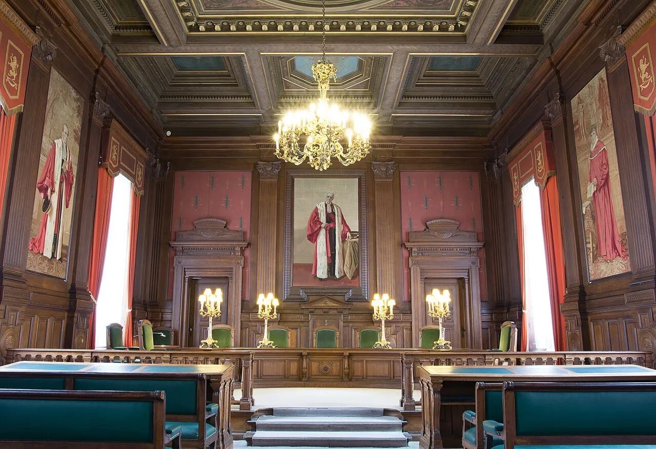 Zittingszaal van het Hof van Cassatie in het Justitiepaleis van Brussel