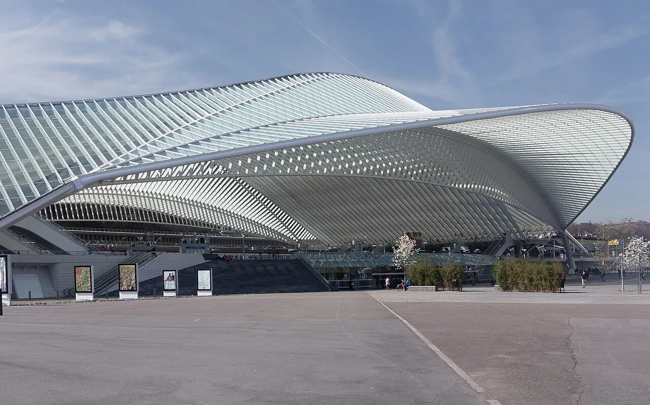 Station Luik-Guillemins, in de buurt van het centrum van Luik.