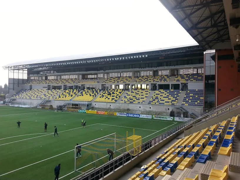 Het Stayen-stadion van Sint-Truidense Voetbalvereniging (STVV) in Sint-Truiden.